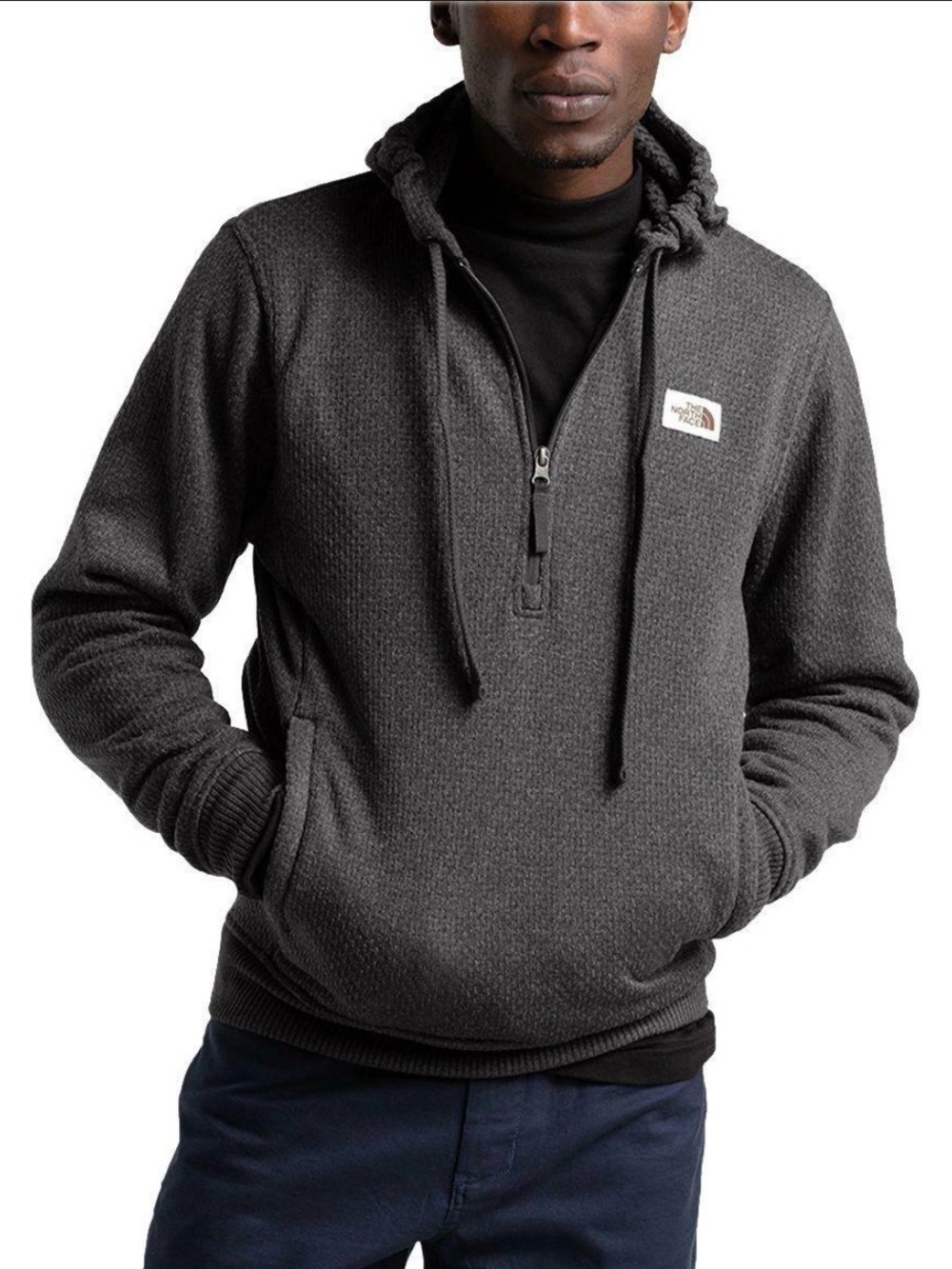 Mens The North Face Curran Trail Fleece 1/4 Hoody Zip Jacket Coat